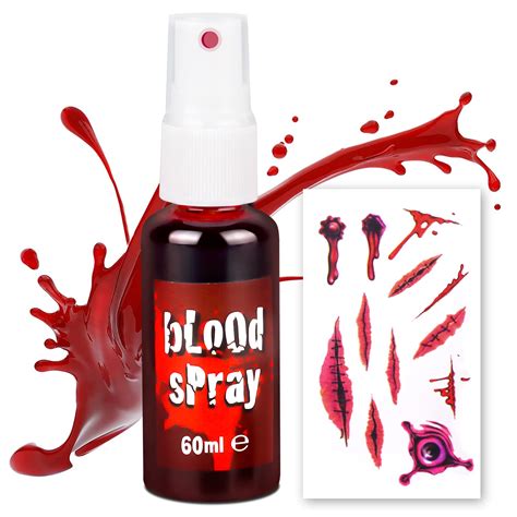 can you spray fake blood on clothes then dry|how to spray blood on shirts.